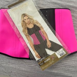 Faja/ waist trainer. Latex 2 step clips pink